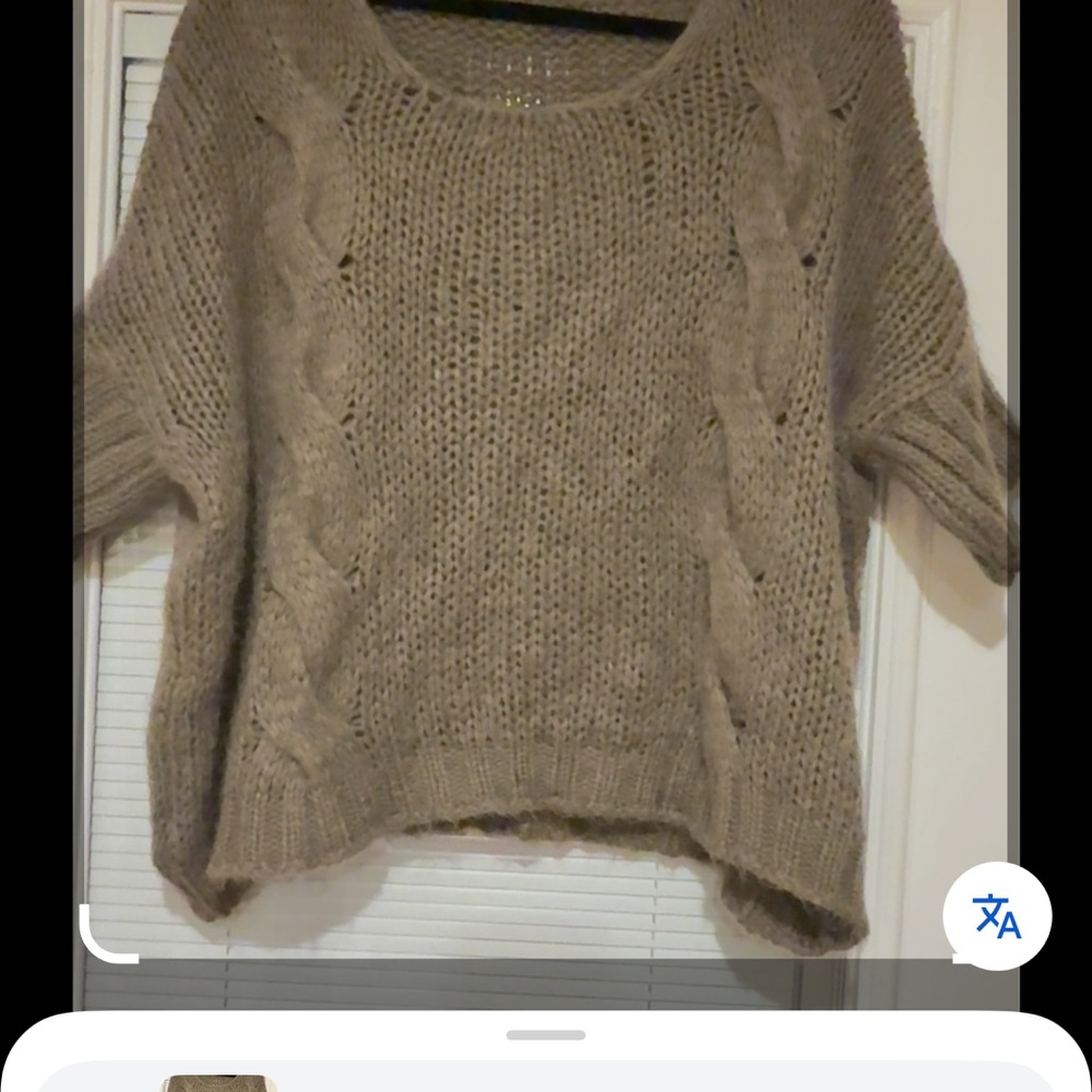 Cozy Cable Knit Scoop Neck Sweater - Brown